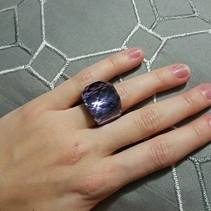 Purple Swarovski ring